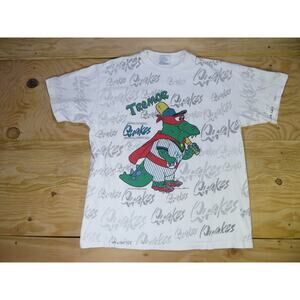 Rancho Cucamonga Quakes Tremor All Over Print T-shirt Sz L White Vintage